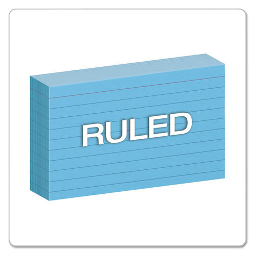 Oxford™ wholesale. Ruled Index Cards, 3 X 5, Blue, 100-pack. HSD Wholesale: Janitorial Supplies, Breakroom Supplies, Office Supplies.