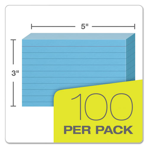 Oxford™ wholesale. Ruled Index Cards, 3 X 5, Blue, 100-pack. HSD Wholesale: Janitorial Supplies, Breakroom Supplies, Office Supplies.