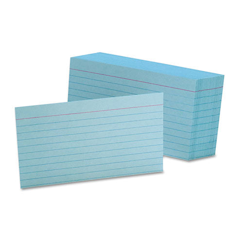 Oxford™ wholesale. Ruled Index Cards, 3 X 5, Blue, 100-pack. HSD Wholesale: Janitorial Supplies, Breakroom Supplies, Office Supplies.