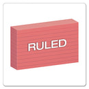 Oxford™ wholesale. Ruled Index Cards, 3 X 5, Cherry, 100-pack. HSD Wholesale: Janitorial Supplies, Breakroom Supplies, Office Supplies.