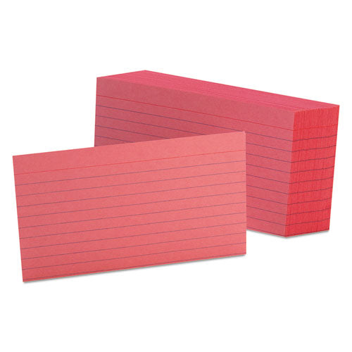 Oxford™ wholesale. Ruled Index Cards, 3 X 5, Cherry, 100-pack. HSD Wholesale: Janitorial Supplies, Breakroom Supplies, Office Supplies.