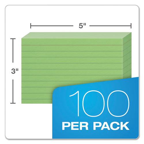 Oxford™ wholesale. Ruled Index Cards, 3 X 5, Green, 100-pack. HSD Wholesale: Janitorial Supplies, Breakroom Supplies, Office Supplies.