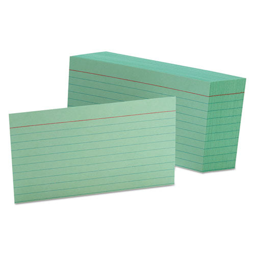 Oxford™ wholesale. Ruled Index Cards, 3 X 5, Green, 100-pack. HSD Wholesale: Janitorial Supplies, Breakroom Supplies, Office Supplies.