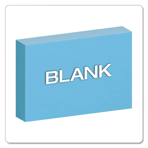 Oxford™ wholesale. Unruled Index Cards, 4 X 6, Blue, 100-pack. HSD Wholesale: Janitorial Supplies, Breakroom Supplies, Office Supplies.