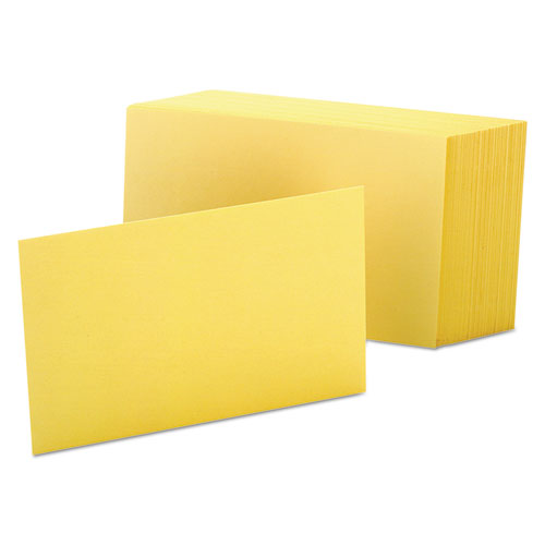 Oxford™ wholesale. Unruled Index Cards, 4 X 6, Canary, 100-pack. HSD Wholesale: Janitorial Supplies, Breakroom Supplies, Office Supplies.