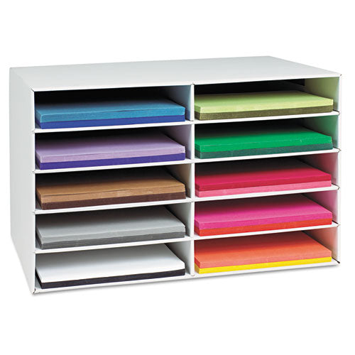 Pacon® wholesale. Classroom Construction Paper Storage, 10 Slots, 26 7-8 X 16 7-8 X 18 1-2. HSD Wholesale: Janitorial Supplies, Breakroom Supplies, Office Supplies.