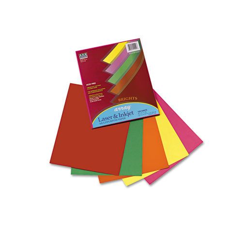 Pacon® wholesale. Array Colored Bond Paper, 20lb, 8.5 X 11, Assorted Bright Colors, 100-pack. HSD Wholesale: Janitorial Supplies, Breakroom Supplies, Office Supplies.