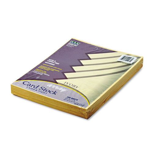 Pacon® wholesale. Array Card Stock, 65lb, 8.5 X 11, Ivory, 100-pack. HSD Wholesale: Janitorial Supplies, Breakroom Supplies, Office Supplies.