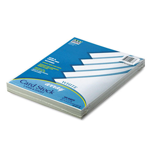 Pacon® wholesale. Array Card Stock, 65lb, 8.5 X 11, White, 100-pack. HSD Wholesale: Janitorial Supplies, Breakroom Supplies, Office Supplies.