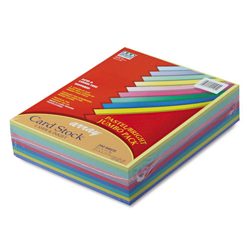 Pacon® wholesale. Array Card Stock, 65lb, 8.5 X 11, Assorted, 250-pack. HSD Wholesale: Janitorial Supplies, Breakroom Supplies, Office Supplies.