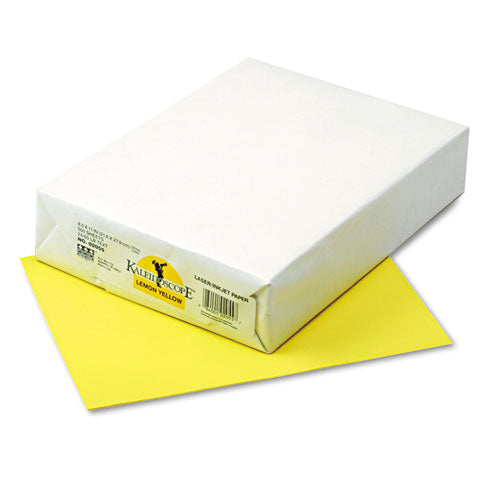 Pacon® wholesale. Kaleidoscope Multipurpose Colored Paper, 24lb, 8.5 X 11, Lemon Yellow, 500-ream. HSD Wholesale: Janitorial Supplies, Breakroom Supplies, Office Supplies.