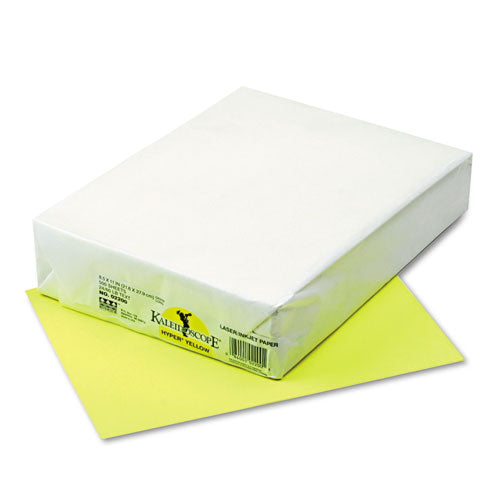 Pacon® wholesale. Kaleidoscope Multipurpose Colored Paper, 24lb, 8.5 X 11, Hyper Yellow, 500-ream. HSD Wholesale: Janitorial Supplies, Breakroom Supplies, Office Supplies.