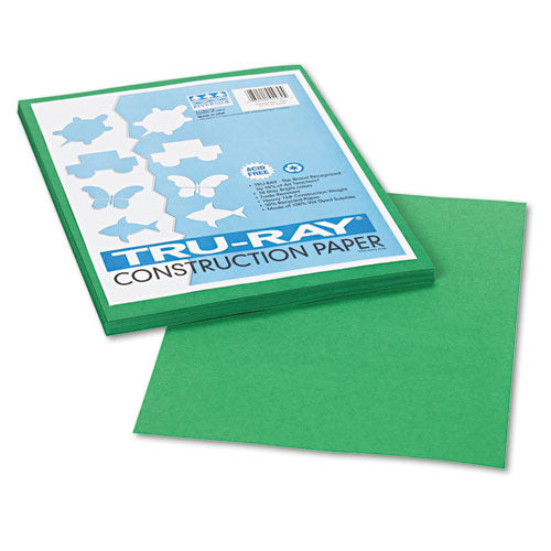 Pacon® wholesale. Tru-ray Construction Paper, 76lb, 9 X 12, Holiday Green, 50-pack. HSD Wholesale: Janitorial Supplies, Breakroom Supplies, Office Supplies.