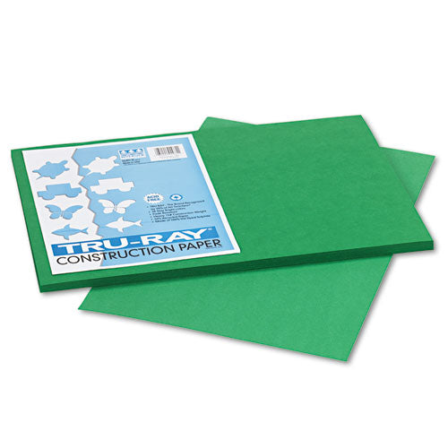 Pacon® wholesale. Tru-ray Construction Paper, 76lb, 12 X 18, Holiday Green, 50-pack. HSD Wholesale: Janitorial Supplies, Breakroom Supplies, Office Supplies.