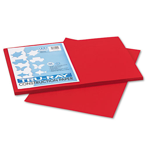 Pacon® wholesale. Tru-ray Construction Paper, 76lb, 12 X 18, Holiday Red, 50-pack. HSD Wholesale: Janitorial Supplies, Breakroom Supplies, Office Supplies.