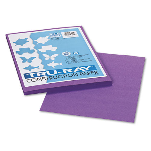 Pacon® wholesale. Tru-ray Construction Paper, 76lb, 9 X 12, Violet, 50-pack. HSD Wholesale: Janitorial Supplies, Breakroom Supplies, Office Supplies.