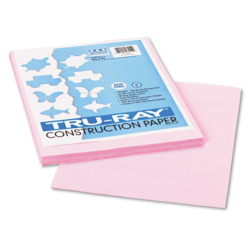 Pacon® wholesale. Tru-ray Construction Paper, 76lb, 9 X 12, Pink, 50-pack. HSD Wholesale: Janitorial Supplies, Breakroom Supplies, Office Supplies.