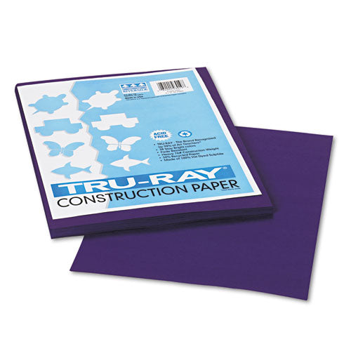 Pacon® wholesale. Tru-ray Construction Paper, 76lb, 9 X 12, Purple, 50-pack. HSD Wholesale: Janitorial Supplies, Breakroom Supplies, Office Supplies.
