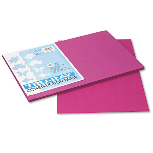 Pacon® wholesale. Tru-ray Construction Paper, 76lb, 12 X 18, Magenta, 50-pack. HSD Wholesale: Janitorial Supplies, Breakroom Supplies, Office Supplies.