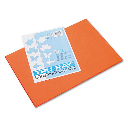 Pacon® wholesale. Tru-ray Construction Paper, 76lb, 12 X 18, Orange, 50-pack. HSD Wholesale: Janitorial Supplies, Breakroom Supplies, Office Supplies.