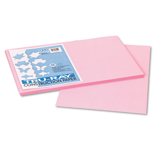 Pacon® wholesale. Tru-ray Construction Paper, 76lb, 12 X 18, Pink, 50-pack. HSD Wholesale: Janitorial Supplies, Breakroom Supplies, Office Supplies.