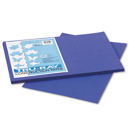 Pacon® wholesale. Tru-ray Construction Paper, 76lb, 12 X 18, Royal Blue, 50-pack. HSD Wholesale: Janitorial Supplies, Breakroom Supplies, Office Supplies.