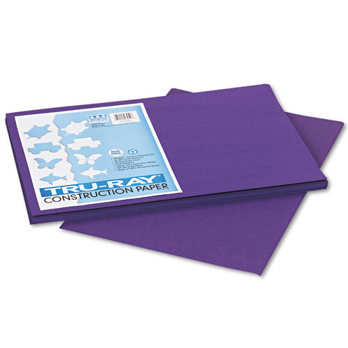 Pacon® wholesale. Tru-ray Construction Paper, 76lb, 12 X 18, Purple, 50-pack. HSD Wholesale: Janitorial Supplies, Breakroom Supplies, Office Supplies.