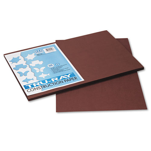 Pacon® wholesale. Tru-ray Construction Paper, 76lb, 12 X 18, Dark Brown, 50-pack. HSD Wholesale: Janitorial Supplies, Breakroom Supplies, Office Supplies.