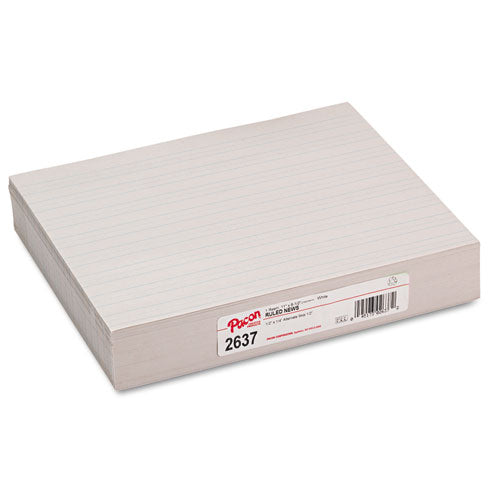 Pacon® wholesale. Skip-a-line Ruled Newsprint Paper, 1-2" Two-sided Long Rule, 8.5 X 11, 500-pack. HSD Wholesale: Janitorial Supplies, Breakroom Supplies, Office Supplies.