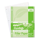 Pacon® wholesale. Ecology Filler Paper, 3-hole, 8.5 X 11, Medium-college Rule, 150-pack. HSD Wholesale: Janitorial Supplies, Breakroom Supplies, Office Supplies.