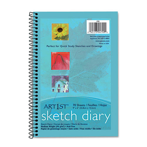 Pacon® wholesale. Art1st Sketch Diary, Unruled, 9 X 6, White, 70 Sheets. HSD Wholesale: Janitorial Supplies, Breakroom Supplies, Office Supplies.