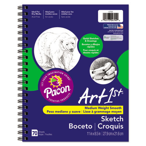 Pacon® wholesale. Art1st Sketch Diary, 60 Lb, 11 X 8.5, White, 70 Sheets. HSD Wholesale: Janitorial Supplies, Breakroom Supplies, Office Supplies.
