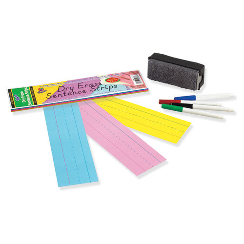 Pacon® wholesale. Dry Erase Sentence Strips, 12 X 3, Assorted, 20 Per Pack. HSD Wholesale: Janitorial Supplies, Breakroom Supplies, Office Supplies.