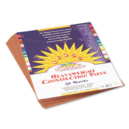 SunWorks® wholesale. Construction Paper, 58lb, 9 X 12, Light Brown, 50-pack. HSD Wholesale: Janitorial Supplies, Breakroom Supplies, Office Supplies.