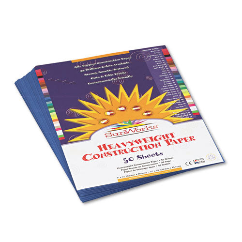 SunWorks® wholesale. Construction Paper, 58lb, 9 X 12, Blue, 50-pack. HSD Wholesale: Janitorial Supplies, Breakroom Supplies, Office Supplies.