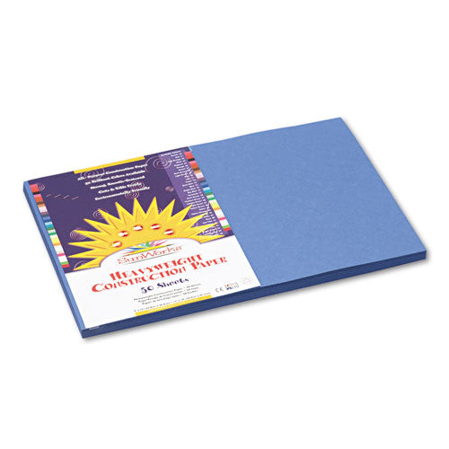 SunWorks® wholesale. Construction Paper, 58lb, 12 X 18, Blue, 50-pack. HSD Wholesale: Janitorial Supplies, Breakroom Supplies, Office Supplies.