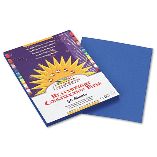 SunWorks® wholesale. Construction Paper, 58lb, 9 X 12, Bright Blue, 50-pack. HSD Wholesale: Janitorial Supplies, Breakroom Supplies, Office Supplies.