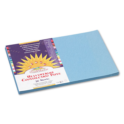 SunWorks® wholesale. Construction Paper, 58lb, 12 X 18, Sky Blue, 50-pack. HSD Wholesale: Janitorial Supplies, Breakroom Supplies, Office Supplies.
