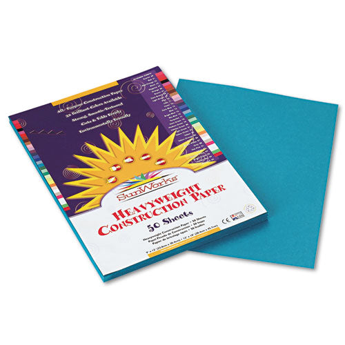 SunWorks® wholesale. Construction Paper, 58lb, 9 X 12, Turquoise, 50-pack. HSD Wholesale: Janitorial Supplies, Breakroom Supplies, Office Supplies.