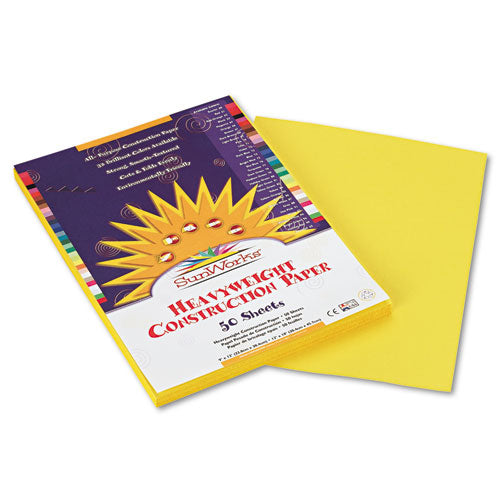 SunWorks® wholesale. Construction Paper, 58lb, 9 X 12, Yellow, 50-pack. HSD Wholesale: Janitorial Supplies, Breakroom Supplies, Office Supplies.