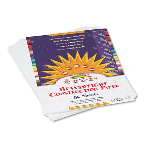 SunWorks® wholesale. Construction Paper, 58lb, 9 X 12, Bright White, 50-pack. HSD Wholesale: Janitorial Supplies, Breakroom Supplies, Office Supplies.