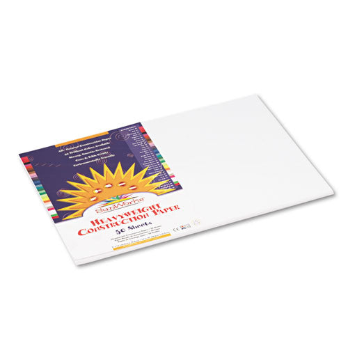 SunWorks® wholesale. Construction Paper, 58lb, 12 X 18, Bright White, 50-pack. HSD Wholesale: Janitorial Supplies, Breakroom Supplies, Office Supplies.