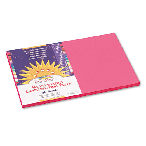 SunWorks® wholesale. Construction Paper, 58lb, 12 X 18, Hot Pink, 50-pack. HSD Wholesale: Janitorial Supplies, Breakroom Supplies, Office Supplies.