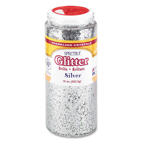 Pacon® wholesale. Spectra Glitter, .04 Hexagon Crystals, Silver, 16 Oz Shaker-top Jar. HSD Wholesale: Janitorial Supplies, Breakroom Supplies, Office Supplies.