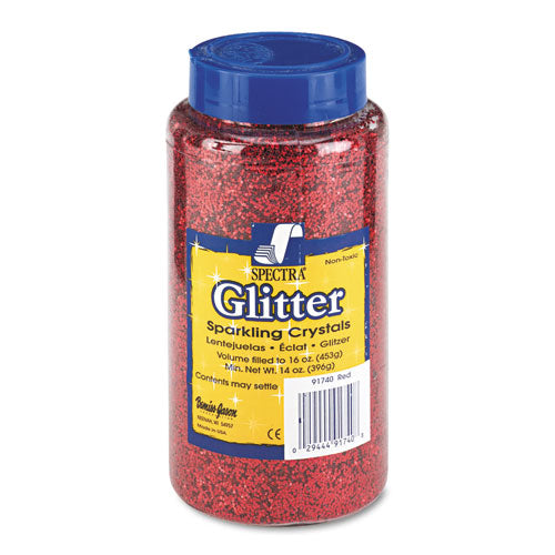 Pacon® wholesale. Spectra Glitter, .04 Hexagon Crystals, Red, 16 Oz Shaker-top Jar. HSD Wholesale: Janitorial Supplies, Breakroom Supplies, Office Supplies.