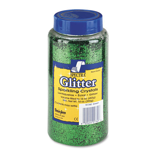 Pacon® wholesale. Spectra Glitter, .04 Hexagon Crystals, Green, 16 Oz Shaker-top Jar. HSD Wholesale: Janitorial Supplies, Breakroom Supplies, Office Supplies.