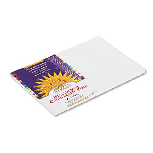 SunWorks® wholesale. Construction Paper, 58lb, 12 X 18, White, 50-pack. HSD Wholesale: Janitorial Supplies, Breakroom Supplies, Office Supplies.