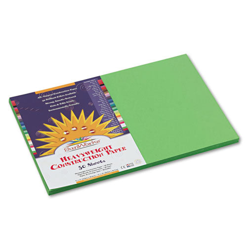 SunWorks® wholesale. Construction Paper, 58lb, 12 X 18, Bright Green, 50-pack. HSD Wholesale: Janitorial Supplies, Breakroom Supplies, Office Supplies.