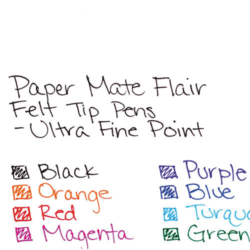 Paper Mate® wholesale. Flair Felt Tip Stick Porous Point Marker Pen, 0.4mm, Assorted Ink-barrel, 8-set. HSD Wholesale: Janitorial Supplies, Breakroom Supplies, Office Supplies.