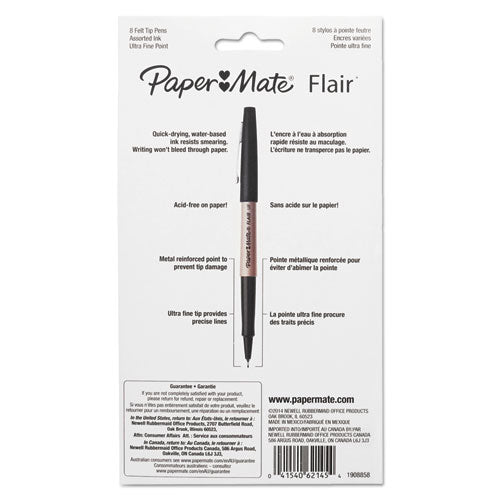 Paper Mate® wholesale. Flair Felt Tip Stick Porous Point Marker Pen, 0.4mm, Assorted Ink-barrel, 8-set. HSD Wholesale: Janitorial Supplies, Breakroom Supplies, Office Supplies.